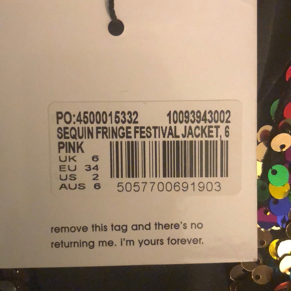 Sequin festival jacket